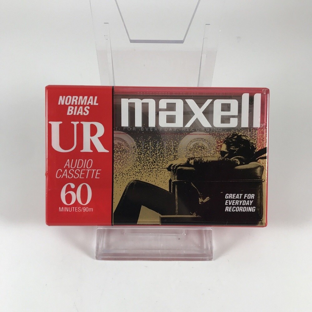 Sealed Maxell UR60 Audio Cassette Tape - 60 Minute, Normal Bias - IEC Type I